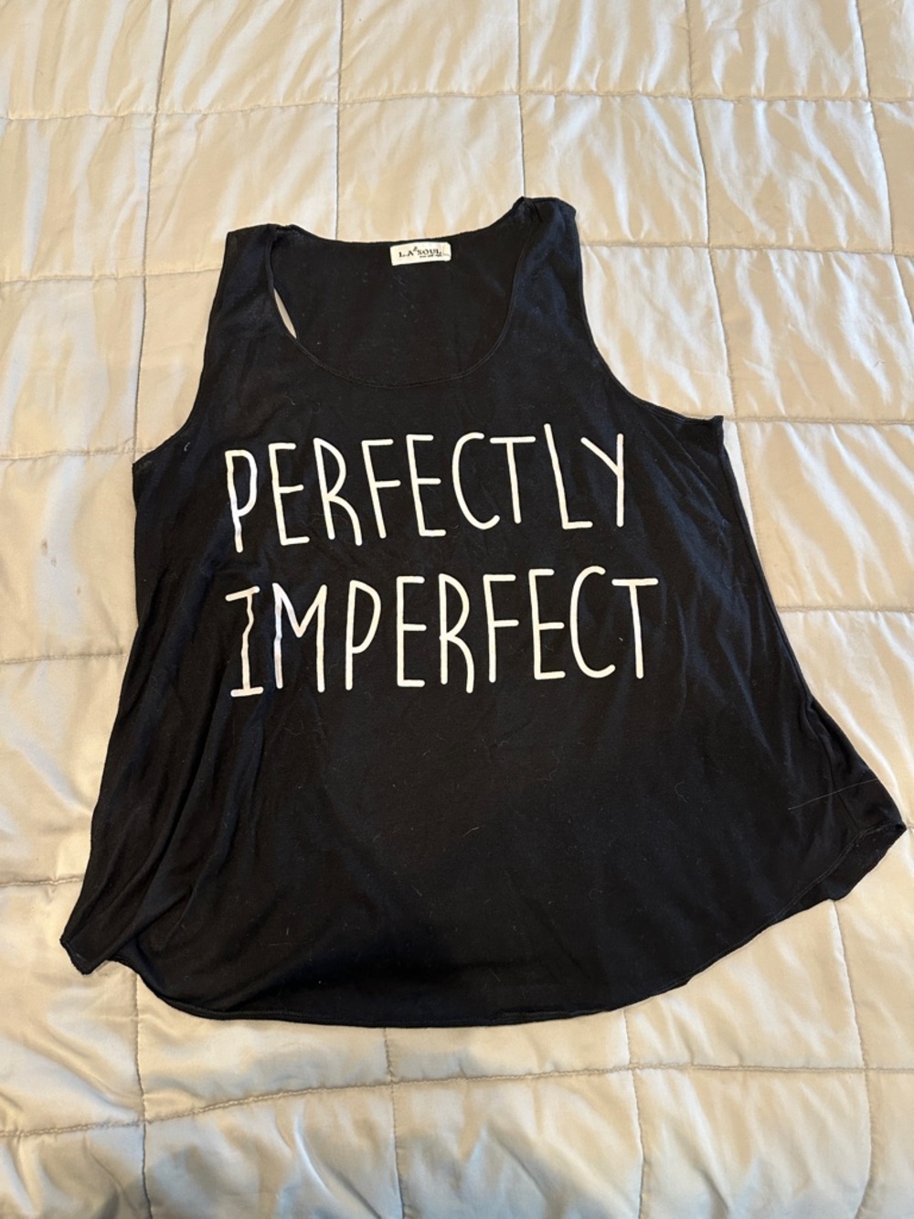 L.A Soul Black 'Perfectly Imperfect' Graphic Tank Top